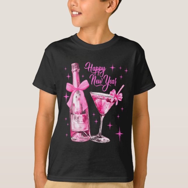 Camiseta Champagne Swea Martini Coquette Happy New Year Par (Anverso)