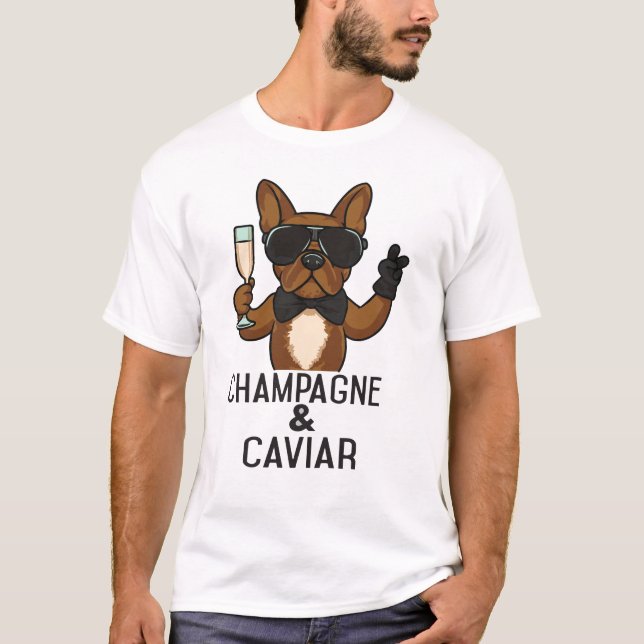 Camiseta Champagne y Caviar (Anverso)