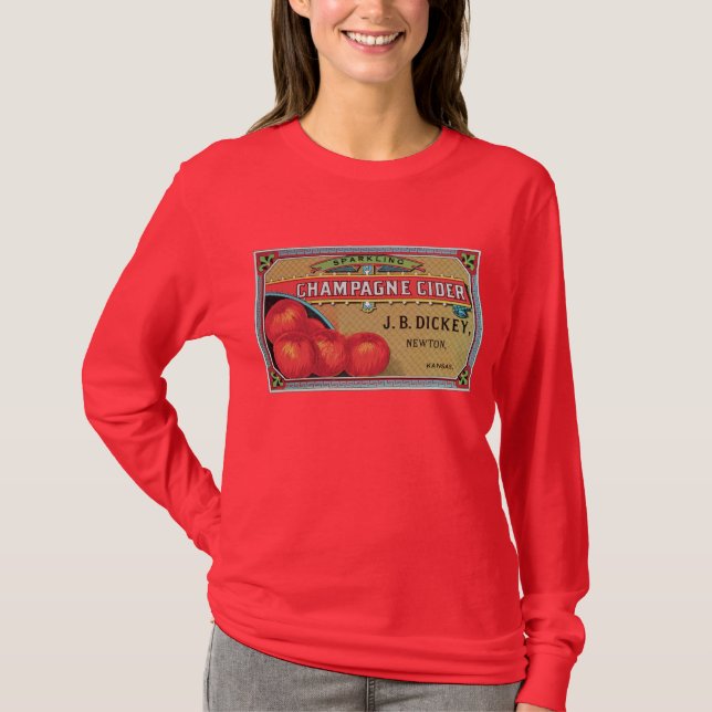 Camiseta Champán Cider Vintage Apple (Anverso)