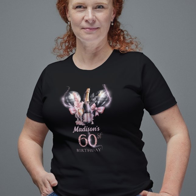 Camiseta Champán rosa negro 60 de lujo (Subido por el creador)