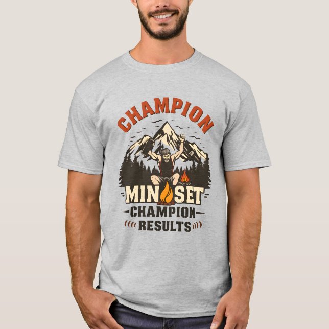 Camiseta Champion Mindset, Champion Results, etiqueta de gi (Anverso)