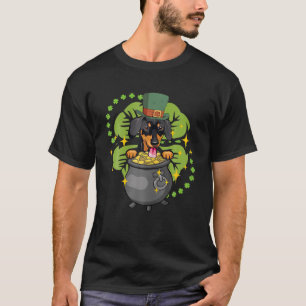 Camiseta Chamrock Gold Pot St Patrick'S Day Dachshund Dog C