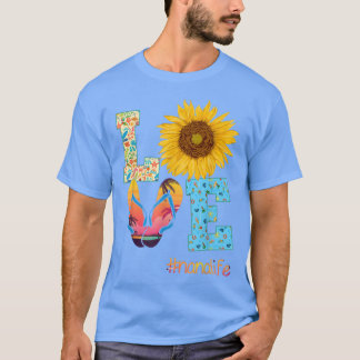 Camiseta CHANCLAS DE Nana Vida Amor Girasol Verano Madre'