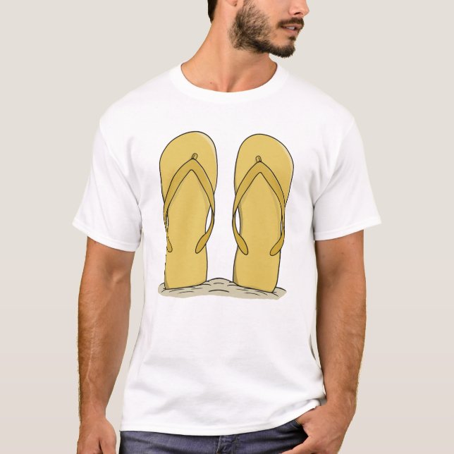 Camiseta Chanclas de Playa Soleada (Anverso)
