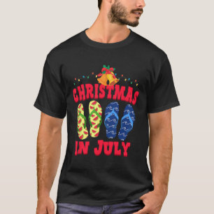 Camiseta Chanclas de vacaciones de verano de Navidad en jul