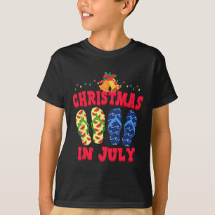 Camiseta Chanclas de vacaciones de verano de Navidad en jul