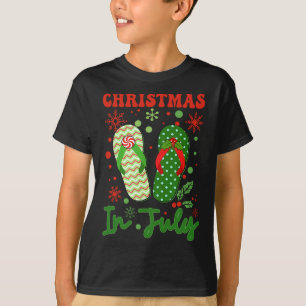 Camiseta Chanclas Divertidas Navidad En Julio Xmas Playa Va