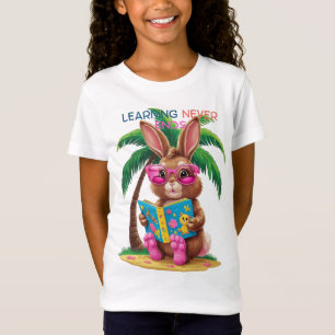Camiseta 🐰👓📖 Chanclas y Ficción – Edición Conejito