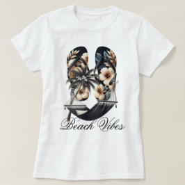 Camiseta Chanclas y hamacas ambiente de playa