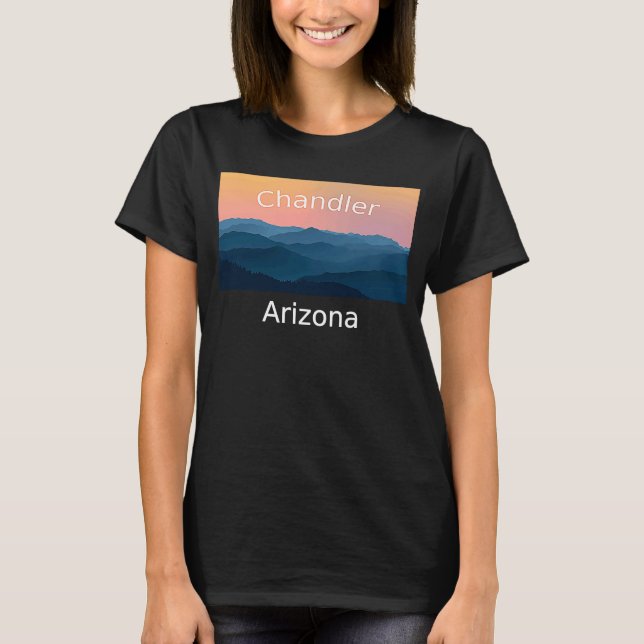 Camiseta Chandler Arizona Mountain sunset hometown (Anverso)