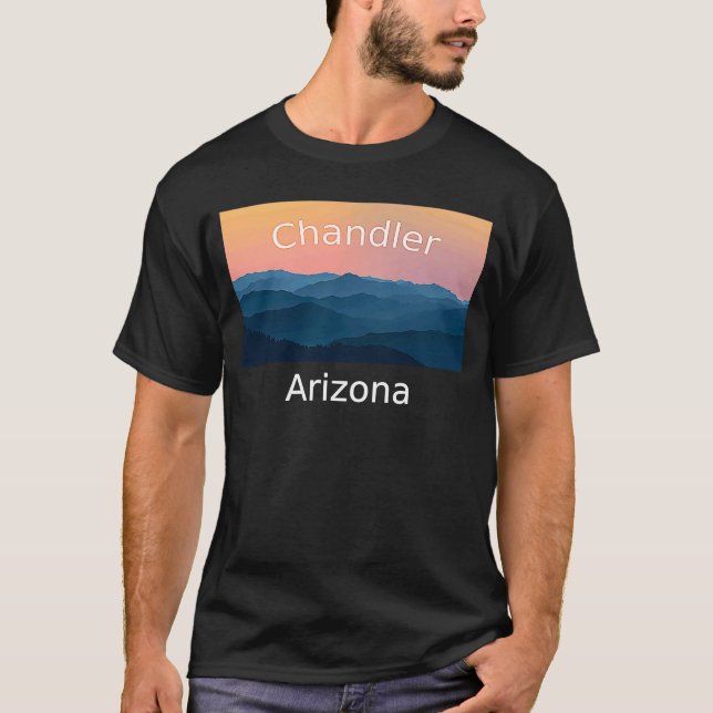 Camiseta Chandler Arizona Mountain sunset hometown (Anverso)