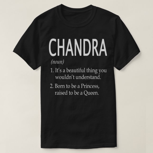 Camiseta Chandra Name Gift (Diseño del anverso)