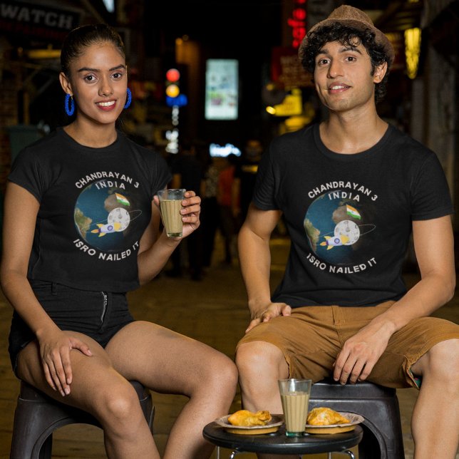 Camiseta Chandrayan 3 India Isro clavó la luna de su misión (Subido por el creador)