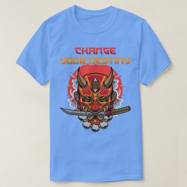 Camiseta Change Your Destiny - Anime Ninjas - Manga Samurai (Diseño del anverso)