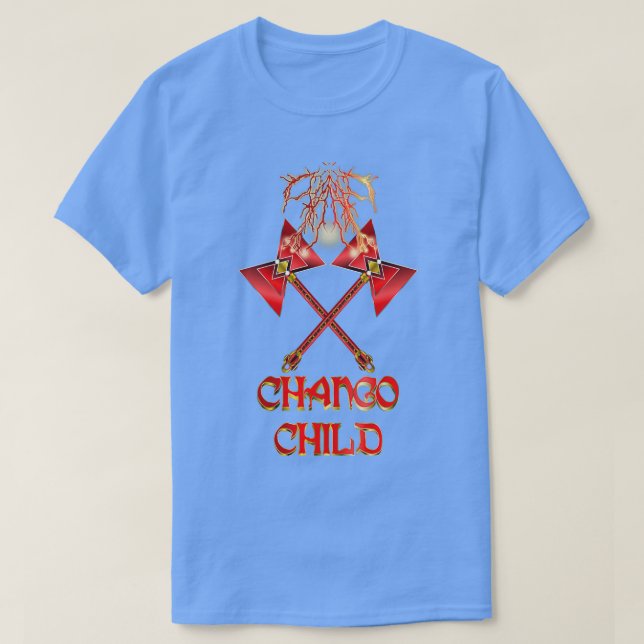 Camiseta Chango Child Lightning Cargado Dos Veces Ax Cla (Diseño del anverso)