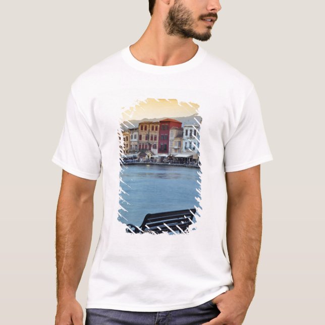 Camiseta Chania al atardecer, Chania, Creta, Grecia (Anverso)