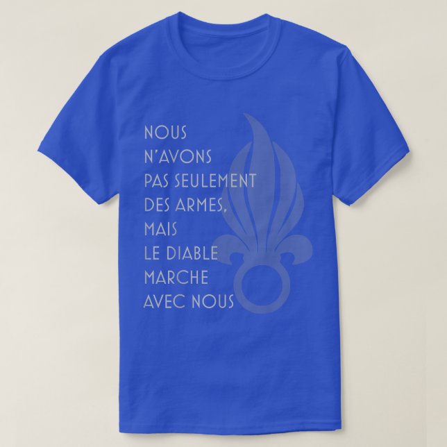 Camiseta Chant du diable, foreign legion song verse  (Diseño del anverso)