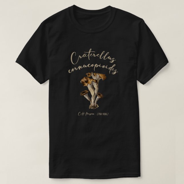 Camiseta Chantarelas negras de hongos (Diseño del anverso)