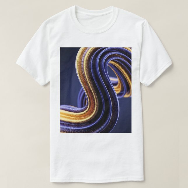 Camiseta chantilly azul dourado (Diseño del anverso)