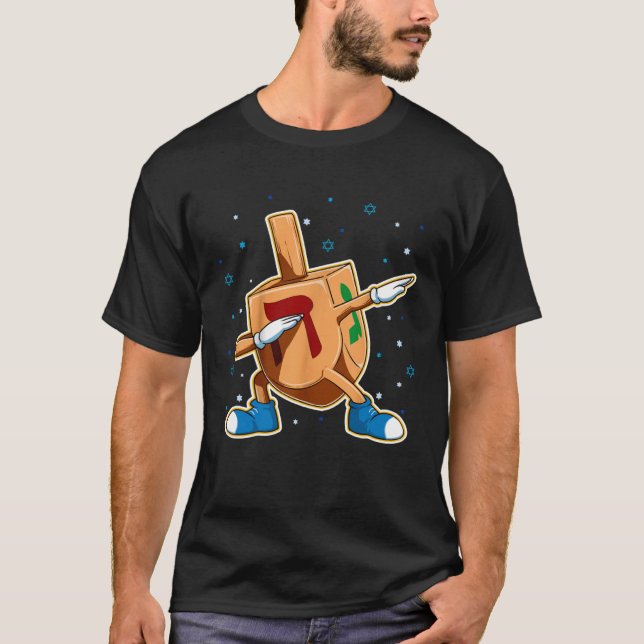Camiseta Chanukah Dabbing Dreidel Dancing Hanukkah 20 (Anverso)