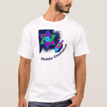 Camiseta Chanukah feliz<br><div class="desc">Un Chanukah feliz a todos con esta estrella y dreidel judíos</div>