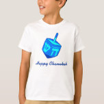 Camiseta Chanukah feliz Dreidel<br><div class="desc">Celebre Chanukah con este dreidel grande y un saludo feliz de Chanukah.</div>