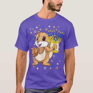 Camiseta Chanukah Jewish Menorah Squirrel Funny Hanukkah 