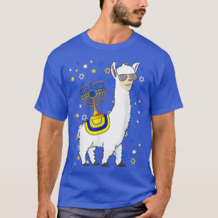 Camiseta Chanukah Menorah Alpaca Funny Llama Hanukka