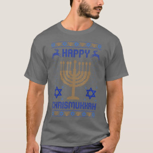 Camiseta Chanukah Menorah Navidades feos Hanukkah Happy Chr
