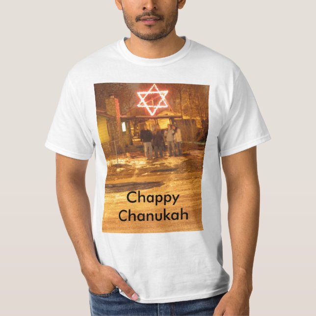 Camiseta Chanukah rajado (Anverso)