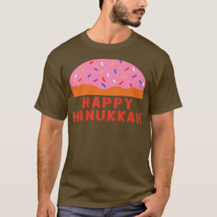 Camiseta Chanukah Sufganiyah diciendo Happy Hanukkah Jewish