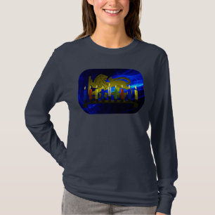 Camiseta Chanukkah Brass Lion Menorah