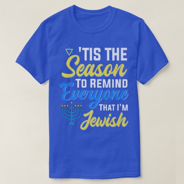 Camiseta Chanukkah Divertido Esta Es La Temporada Para Reco (Diseño del anverso)