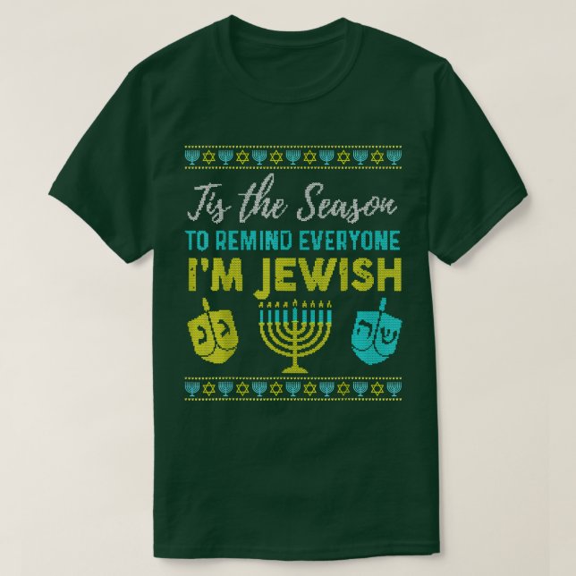 Camiseta Chanukkah Divertido Esta Es La Temporada Para Reco (Diseño del anverso)