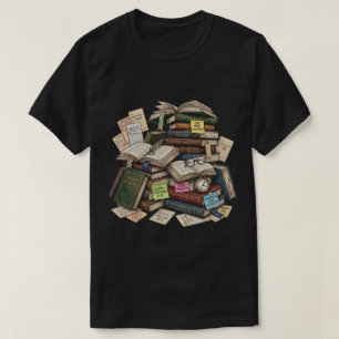 Camiseta Chaos Academia Libros y Notas