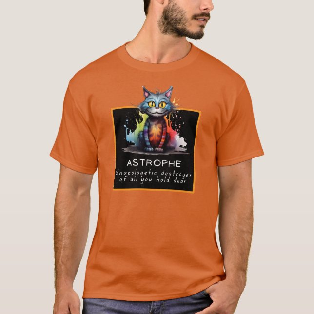 Camiseta Chaos Cat Tee – Astrophe: Unapologetic Destroyer (Anverso)