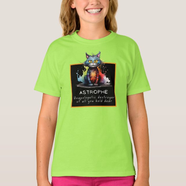 Camiseta Chaos Cat Tee – Astrophe: Unapologetic Destroyer (Anverso)