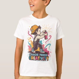 Camiseta Chaos Feeds Creativity – Retro Graffiti Pop Art 
