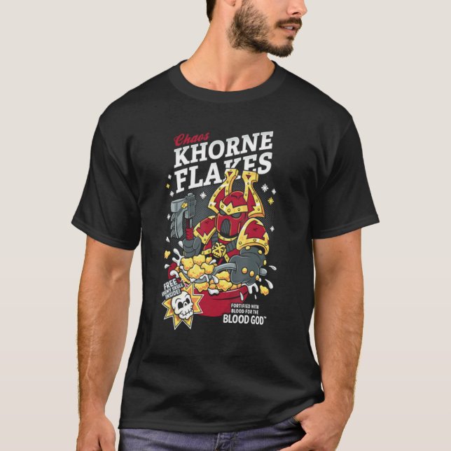 Camiseta Chaos Khorne Flakes Gráfica Graciosa Para Hombres  (Anverso)