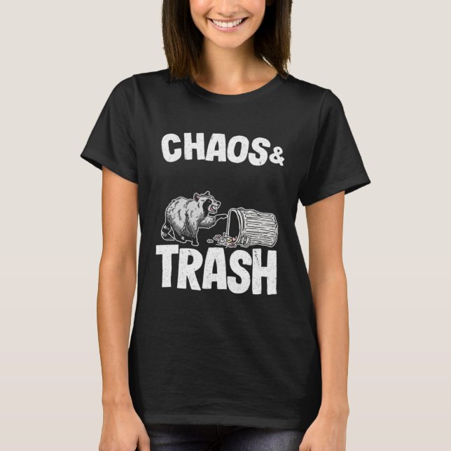Camiseta Chaos & Trash Garbage Panda Funny Raccoon 8 (Anverso)