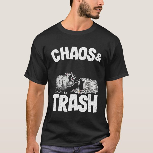 Camiseta Chaos & Trash Garbage Panda Funny Raccoon 8 (Anverso)