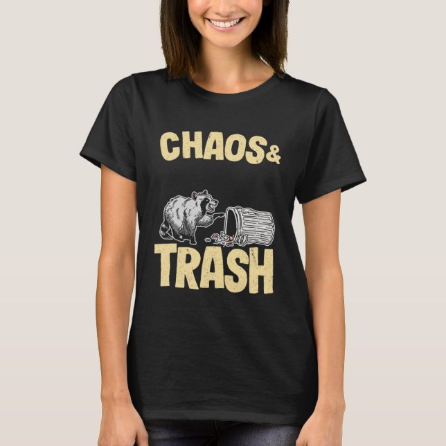 Camiseta Chaos & Trash Garbage Panda  Raccoon (Anverso)