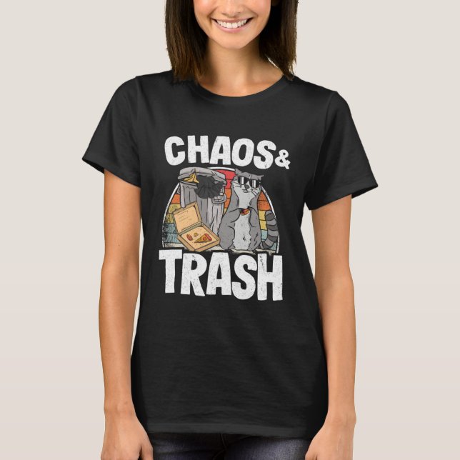 Camiseta Chaos & Trash Garbage Panda Raccoon 2 (Anverso)