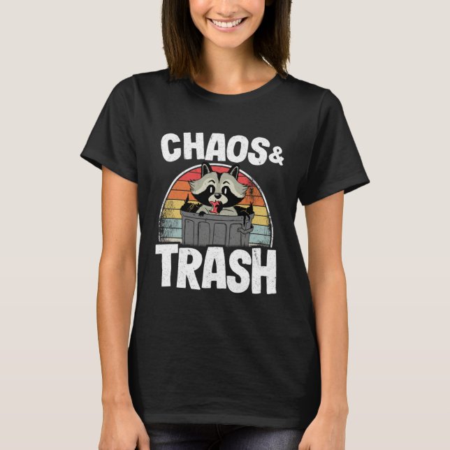Camiseta Chaos & Trash Garbage Panda Raccoon  3 (Anverso)