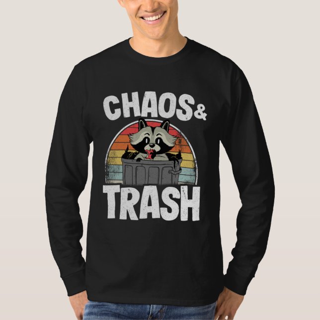 Camiseta Chaos & Trash Garbage Panda Raccoon  3 (Anverso)