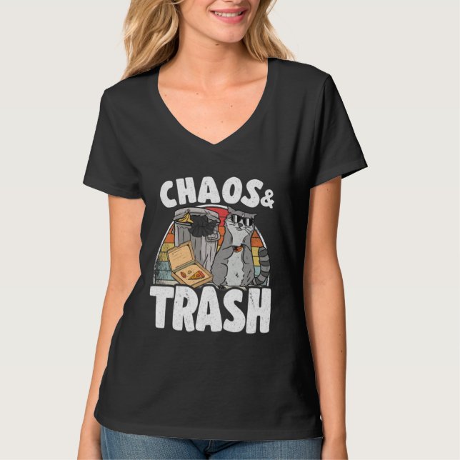 Camiseta Chaos & Trash Garbage Panda Raccoon  5 (Anverso)