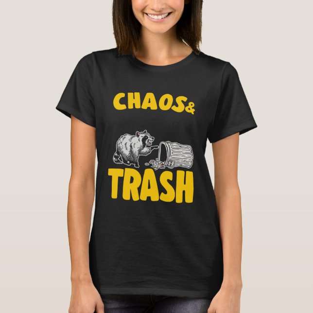 Camiseta Chaos & Trash Garbage Panda Raccoon  7 (Anverso)