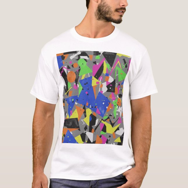 Camiseta Chaotic Anti-Design Poster | Overlapping Abstract  (Anverso)