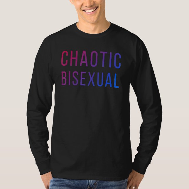 Camiseta Chaotic Bisexual Rainbow Bi Pride Flag LGBT Pride  (Anverso)