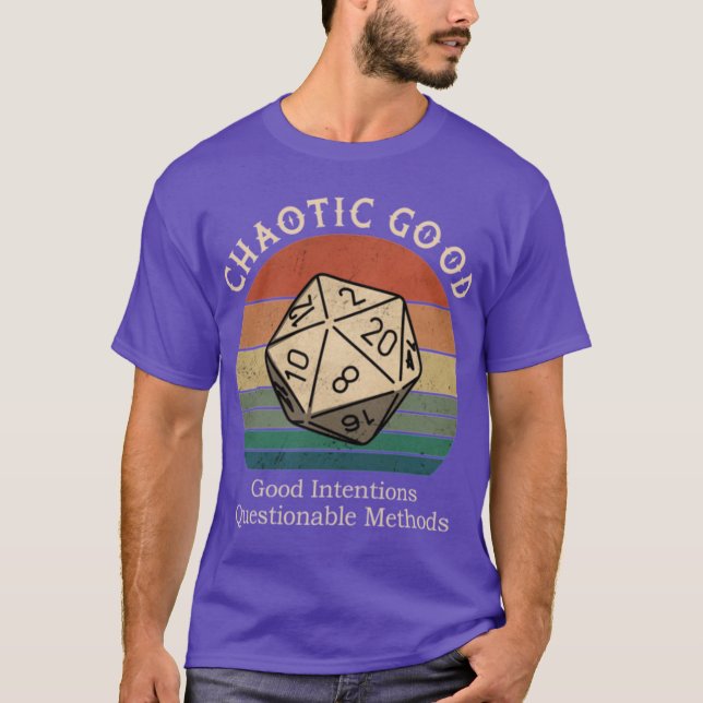 Camiseta Chaotic Good Good Intentions Questionable Methods  (Anverso)